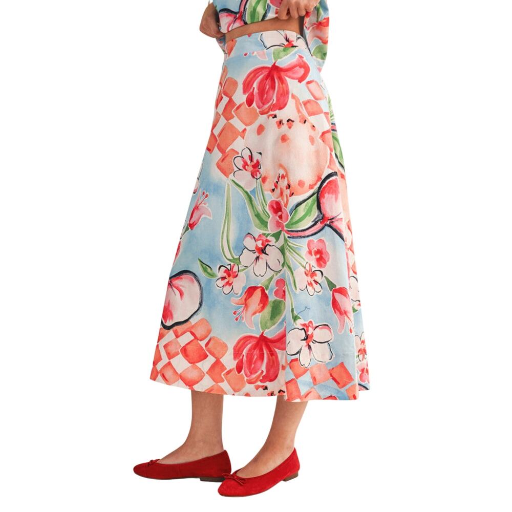 &Merci NWT Floral Matching Set Midi Skirt Sleeveless Outfit Sz M - Picture 4 of 15